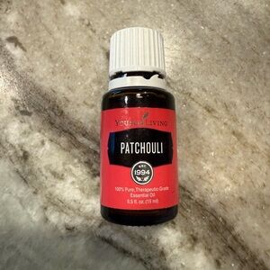 Young Living Patchouli Essential Oil in Red and White